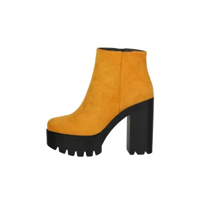 Abbildung von Elara Herbst Plateaustiefelette, Damen, Größe: 40, Gelb Schuhe