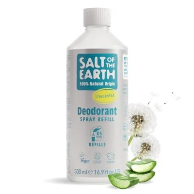 Abbildung von Salt Of The Earth Natürliches Deospray Nachfüllpack, Geruchlos, Ohne Parfüm Vegan, Langanhaltender Schutz, Tierversuche 500 ml