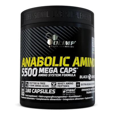 Abbildung von Olimp Sport Nutrition Aminosäuren Komplex hochdosiert 180 Kapseln Anabolic Amino 5500 Mega Caps