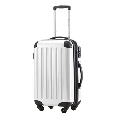 Abbildung von HAUPTSTADTKOFFER Alex Handgepäck, 55 x 38 23 cm, 4 Rollen, 42 Liter, Reisekoffer, Hartschalenkoffer, Rollkoffer, Bordgepäck Koffer, erweiterbar, Weiß