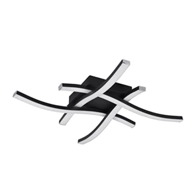 Abbildung von Reality Leuchten LED Deckenleuchte Route R62472432, Metall Schwarz matt, Kunststoff weiß, inkl. 2x 5 Watt