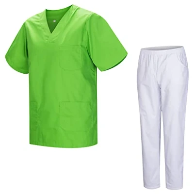 Abbildung von MISEMIYA Unisex Schrubb Set Medizinische Uniform mit Oberteil und Hose 817 8312 BLANCO XX Large, Apple Green