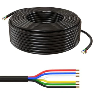 Abbildung von Lumonic 6x 0,34mm² LED Steuerleitung schwarz 20m I ummanteltes 6 adriges Kabel flexibel Geschirmtes Steuerkabel, LiYY Verlängerung, Stromkabel