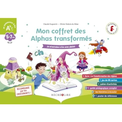 Abbildung von Mon Coffret des Alphas Transformes: Je m&#039;entraîne à lire avec plaisir. Contient : 1 livre, jeu de 86 cartes, cahier d&#039;activités, guide pédagogique, poster, histoires écouter