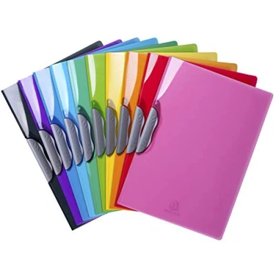 Abbildung von Exacompta 45670E 20er Pack Bewerbungsmappen Clip Design Iderama aus starkem Kunststoff blickdicht farbig sortiert. Ideal für die Aufbewahrung Ihrer Dokumente Sammelmappe
