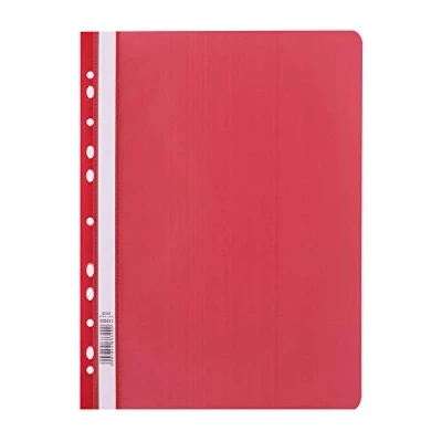 Abbildung von D.RECT 110467 Schnellhefter Lux PP A4 mit Perforation aus Starker Polypropylen Folie Rot