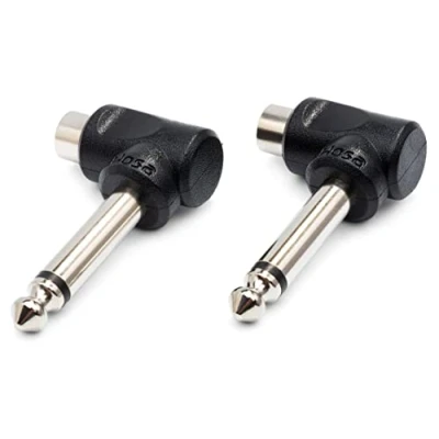 Abbildung von Hosa GPR 123, Right angle Adaptors, RCA to 1/4 in TS, 2 pc
