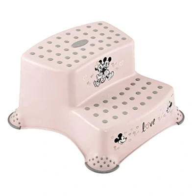 Abbildung von keeeper Minnie Zweistufiger Tritthocker, Ab ca. 3 bis 14 Jahre, Anti Rutsch Funktion, Igor, Nordic Pink