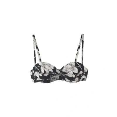 Abbildung von s.Oliver Bandeau Bikinitop, Damen, Größe: 36xB, Schwarz creme bedruckt