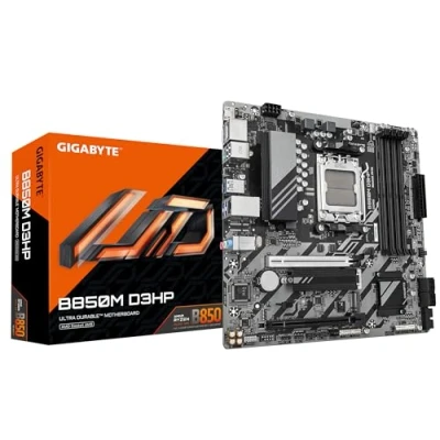 Abbildung von GIGABYTE B850M D3HP Motherboard AMD Ryzen 9000 Series CPUs, 5+2+2 Phasen Digital VRM, bis zu 8200MHz DDR5 (OC), 1xPCIe 5.0 + 4.0 M.2, GbE LAN, USB 3.2 Gen 2