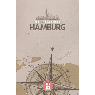 Abbildung von Reisetagebuch Hamburg: Urlaubstagebuch Reise Tagebuch zum Selberschreiben Platz für 54 Reisetage Geschenk Notizbuch 118 Seiten