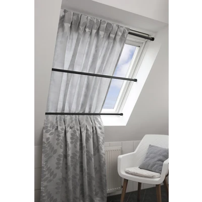 Abbildung von GARDINIA Spannstange, Metall Stange, Ausdehnbar, Gardinenstange ohne Bohren und Schrauben, Ø 23/26 mm, Länge 60 100 cm, Schwarz matt