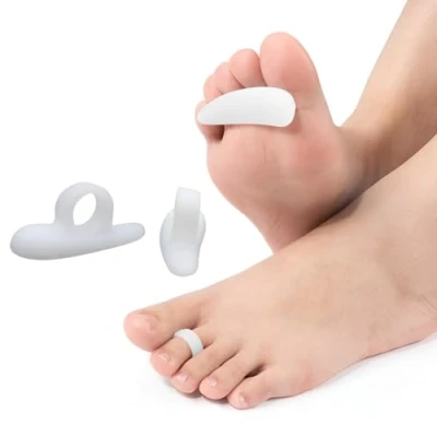 Abbildung von 4x Silikon Gel Zehenspreizer Hammerzehenpolster Korrektur Hallux Valgus Polster