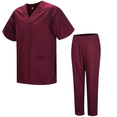 Abbildung von MISEMIYA Unisex Schrubb Set Medizinische Uniform mit Oberteil und Hose ref.8178 5XL, Granat 21