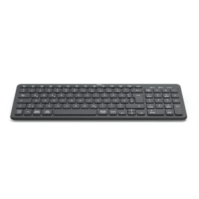 Abbildung von Hama Tastatur kabellos (Multi Device mit Funk/Bluetooth für PC, Smartphone, Tablet, stabile Verbindung, Batterien, leise Tasten, Multimedia deutsches QWERTZ Layout) schwarz