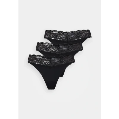 Abbildung von ONLY Onlchloe Thong 3 PACK String black, Damen, Größe: Large, Black