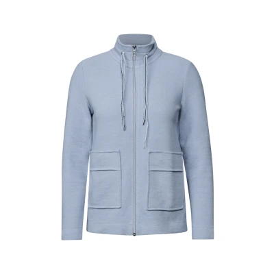 Abbildung von Cecil Sweatjacke, im Ottoman Look und Stehkragen, Struktur Optik