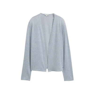 Abbildung von TOM Tailor Basic Strickjacke, Damen, Größe: Medium, Celestial blue melange