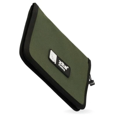 Abbildung von Zite Fishing Angelschein Tasche Dokumenten &amp; Angelpapiere Hülle 15x20cm Fischereischein Mäppchen fürs Angeln Angelkarten 2 Fächer Etui + Stifthalter