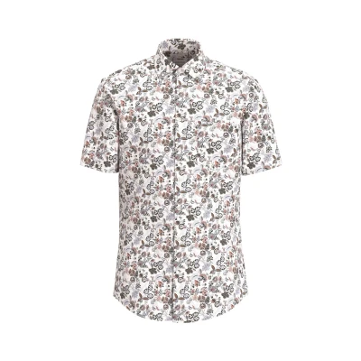 Abbildung von seidensticker Businesshemd »Regular«, Regular 1/2 Button Down Kragen Druck