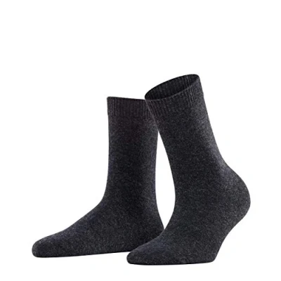 Abbildung von FALKE Damen Cosy Wool W SO Wolle einfarbig 1 Paar Socken, Blickdicht, Grau (Anthracite Melange 3089), 35 38