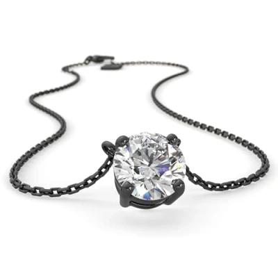Abbildung von SERASAR Damen Halskette Schwarz Frauen kette Schwarze Schmuck Halsband Hals Mädchen Geschenke für Hochzeit stag Silberhochzeit reif