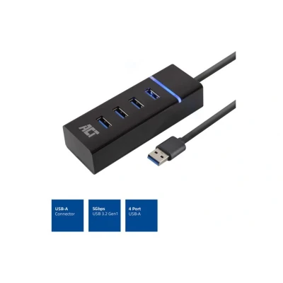 Abbildung von Act cables AC6300 usb hub 3.2 mit 4 a anschlüssen