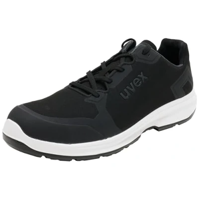 Abbildung von Uvex 1 Sport S3 ESD Sicherheitsschuhe für Herren Bequeme &amp; Atmungsaktive Arbeitsschuhe Männer Leichte Ergonomische Halbschuhe Velours ,Schwarz,50 EU