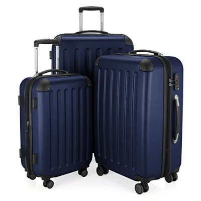 Abbildung von HAUPTSTADTKOFFER SPREE 3er Trolley Set Rollkoffer Reisekoffer, (S, M und L) Koffer Set, 4 Doppel Rollen, , Dunkelblau