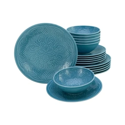Abbildung von CreaTable Teller Set »Orient Mandala«, (Set, 18 tlg.), Speiseteller, Dessertteller und Schalen im