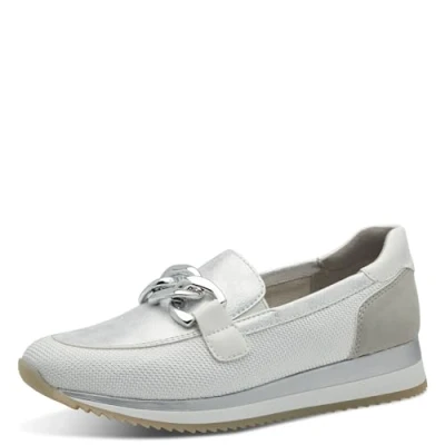 Abbildung von Jana Slipper, Damen, Größe: 37, White silver Lederimitat/textil