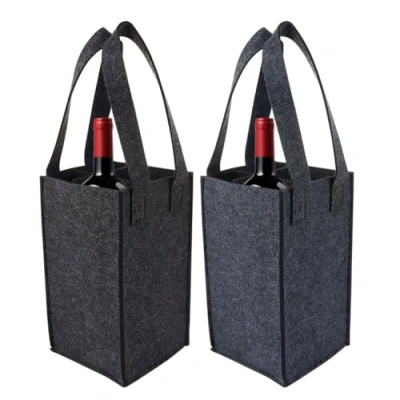 Abbildung von Kellegour 2 Stück Flaschentasche mit 4 Fächer,Wiederverwendbare Flaschenträger Filz,Weinflasche Tasche,Weinflaschentasche Filz für Wein,Whiskyflaschen,Bier,Mineralwasser