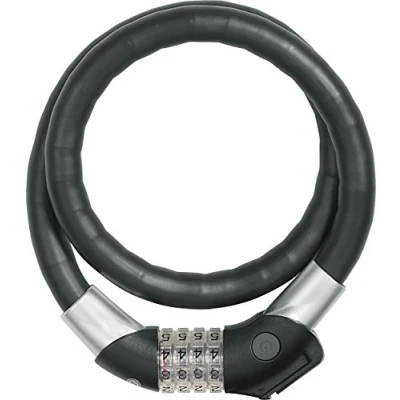 Abbildung von ABUS Kabelschloss Steel O Flex Raydo Pro 1460/85 KF Fahrradschloss Set mit Halterung für den Sattelklemmbolzen des Fahrrads 20 mm Sicherheitslevel 6 Schwarz