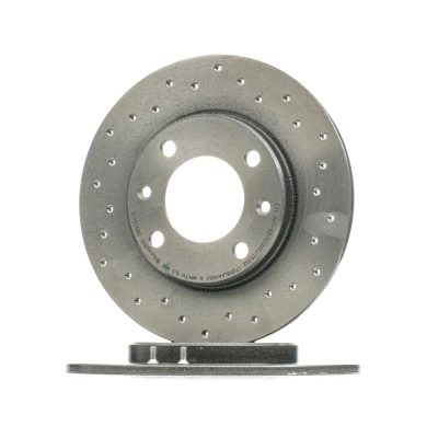 Abbildung von BREMBO XTRA LINE 08.5334.1X Bremsscheibe 247 8 4 gelocht, voll beschichtet mit Schrauben PEUGEOT: 206 Hatchback, 207 SW