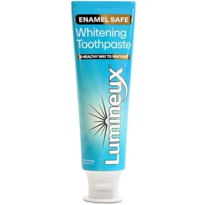 Abbildung von Oral Essentials lumineux Zahnweiß Zahnpasta zertifiziert ungiftig empfindlich frei fluoridfrei Keine künstlichen Aromen, Farben, Sls frei, Zahnarzt formuliert
