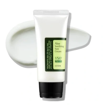 Abbildung von COSRX Aloe Soothing Sun Cream LSF 50, Feuchtigkeitsspendende Sonnencreme mit Vera, für alle Hauttypen, Gesicht &amp; Körper, Korean Skincare