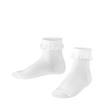 Abbildung von FALKE Unisex Baby Socken Romantic Lace B SO Baumwolle einfarbig 1 Paar, Weiß (White 2000), 74 80