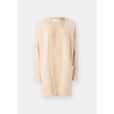 Abbildung von Selected Femme Slflulu NEW LONG Cardigan Strickjacke, Damen, Größe: 40, Birch/melange