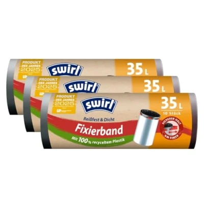 Abbildung von 3x Swirl Fixierband Müllbeutel 35L (10 stk./Rolle)