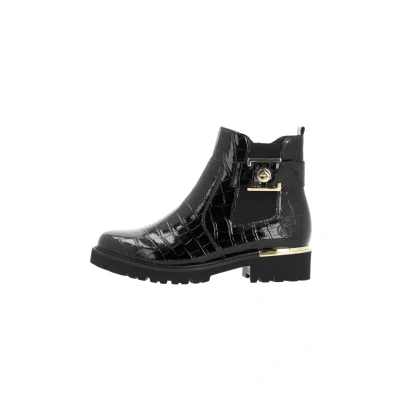 Abbildung von Remonte Plateaustiefelette, Damen, Größe: 43, Lackschwarz Schuhe
