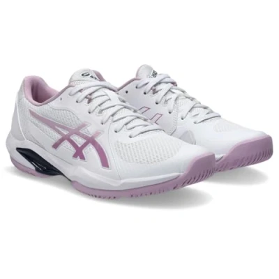 Abbildung von Asics Solution Swift FF 2 Multicourt Tennisschuh, Damen, Größe: 40.5, White/ube Schuhe