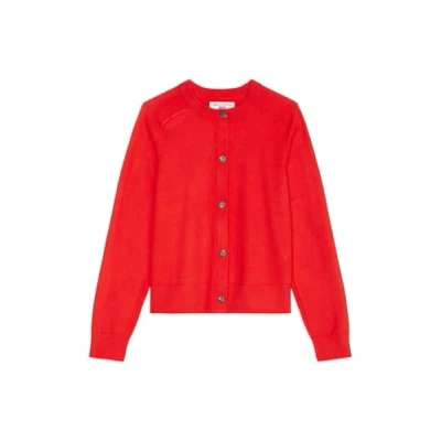Abbildung von Marc O&#039;Polo Denim LONG Sleeve Round NECK Cardigan Strickjacke, Damen, Größe: Small, Vermillion red