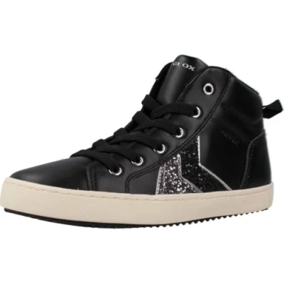 Abbildung von Geox Damen J Kalispera Girl B Sneaker, Black/DK Silver, 37 EU