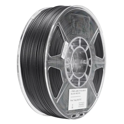 Abbildung von eSUN ABS Filament 1.75mm, CF Carbon Fiber Filled Filament, 1KG Spule (2.2 LBS) 3D Druck Materialien für FDM Drucker, Schwarz