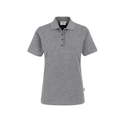 Abbildung von HAKRO Damen Polo Shirt &quot;Classic&quot; 110 grau meliert Größe: XXL