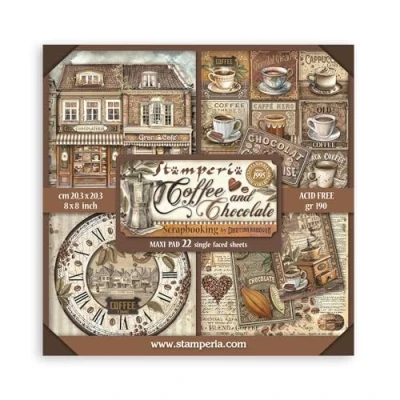 Abbildung von Scrapbooking Pad 22 sheets cm 20,3X20,3 (8&quot;X8&quot;) Single Face Coffee and Chocolate