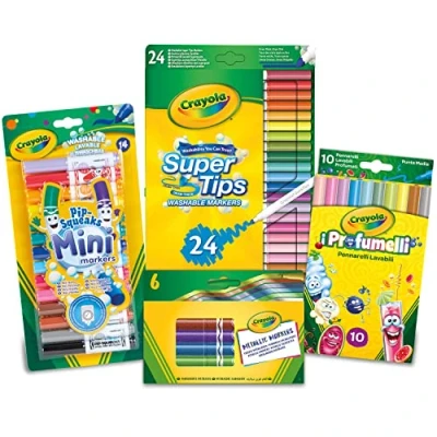 Abbildung von Crayola Super Filzstift Set, Kreative Aktivität für Haus und Schule, Geschenk Kinder, ab 6 Jahren