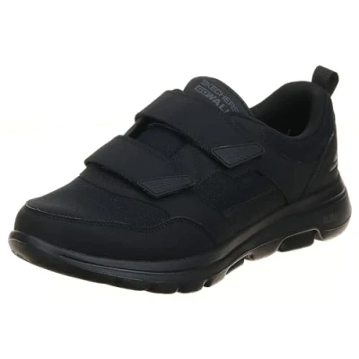 Abbildung von Skechers Herren Gowalk 5 Wistful athletischer Netz Performance Wanderschuh mit Klettverschluss Sneaker, Schwarz, 46 EU X Weit