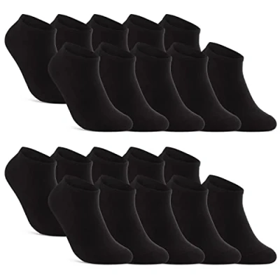 Abbildung von 10 20 30 Paar Sneaker Socken Herren Damen Schwarz Weiß Grau Baumwolle 16900 (20x 43 46)