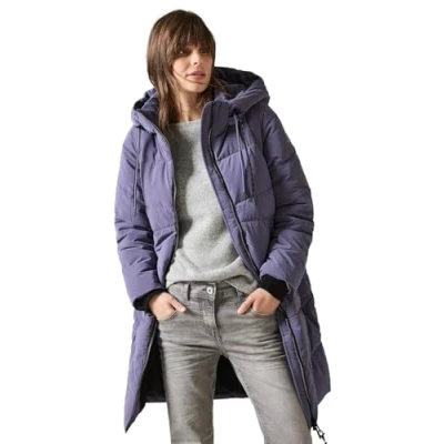 Abbildung von CECIL Damen B101057 Puffer Coat w. Detachable Sleeves, stormy violet, XL